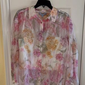 ANTONIO MELANI Floral Satin Blouse